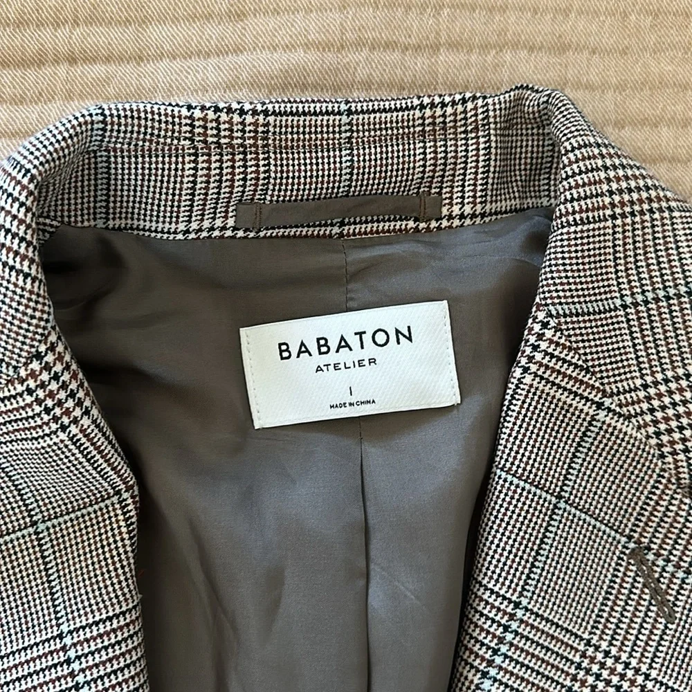 Aritzia Plaid Blazer - Gray and Black - Picture 2 of 2